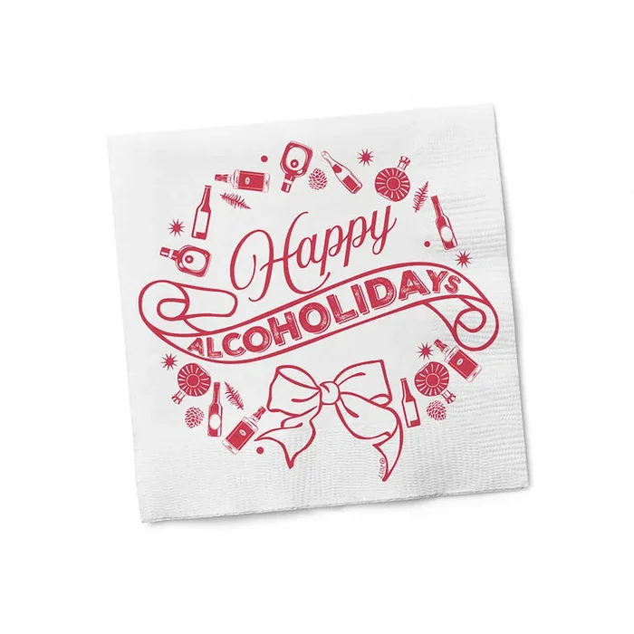 Twisted Wares Happy Alcoholidays Napkins
