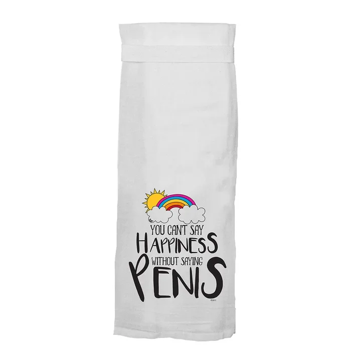 Twisted Wares You Can’t Say Happiness Saying Penis Flour Towel