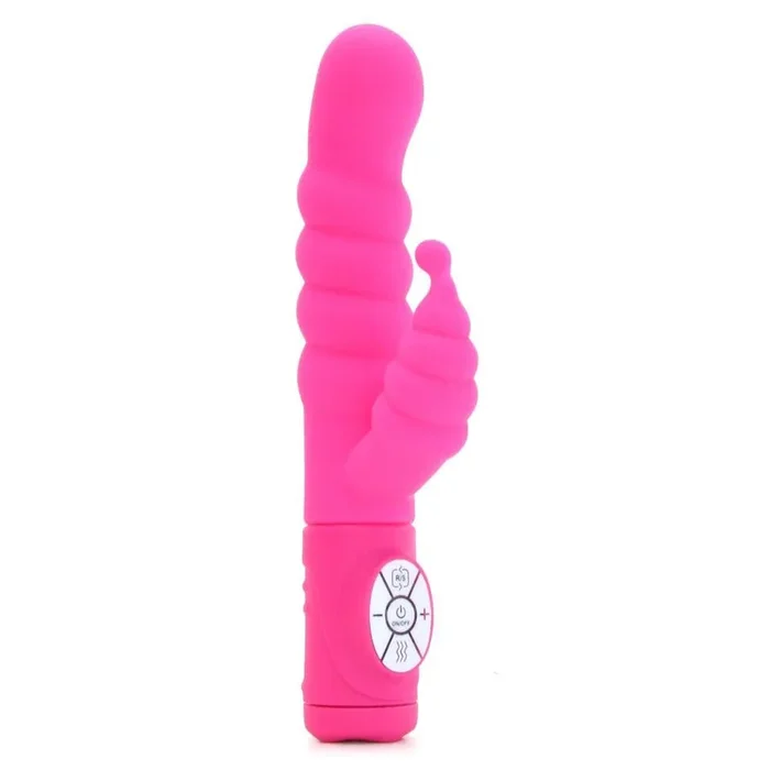 Twistty Silicone Clit Stem Vibe in Neon Pink