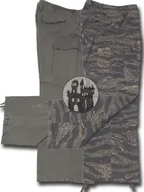 US Kampfhose, ‘Vietnam‘ mit Rip Stop – Stonewashed