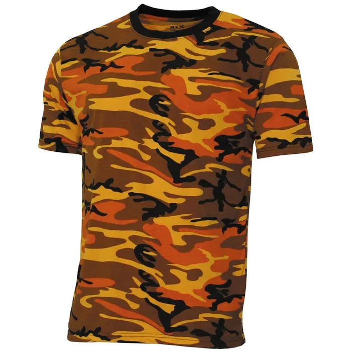 US T-Shirt ‘Streetstyle‘ orange-camo