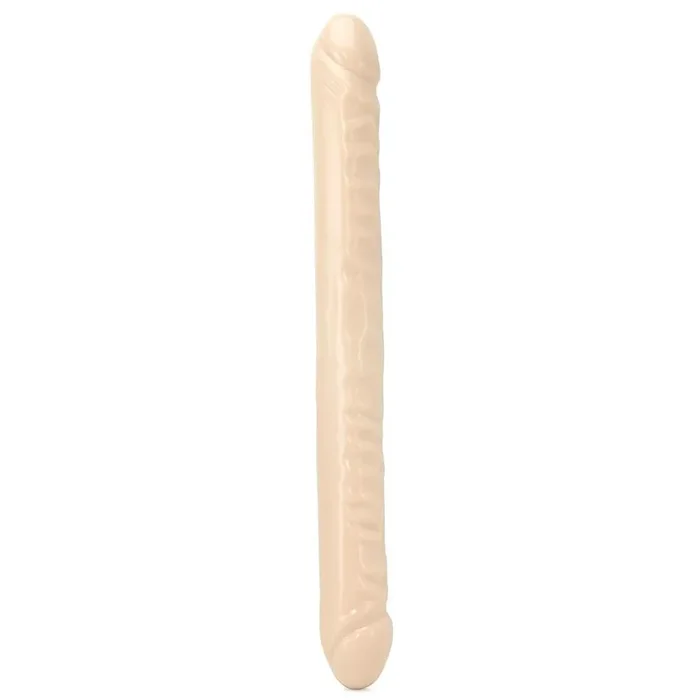 Veined Double Header 18 Inch Dildo in White