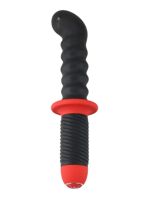 Vibrierender Dildo mit Griff in Schwarz