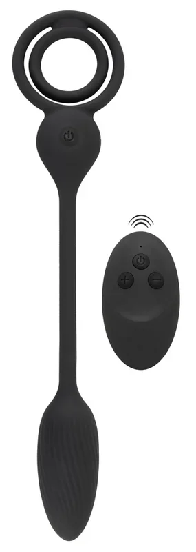 Vibro-Analplug mit Penis-/Hodenring Rebel