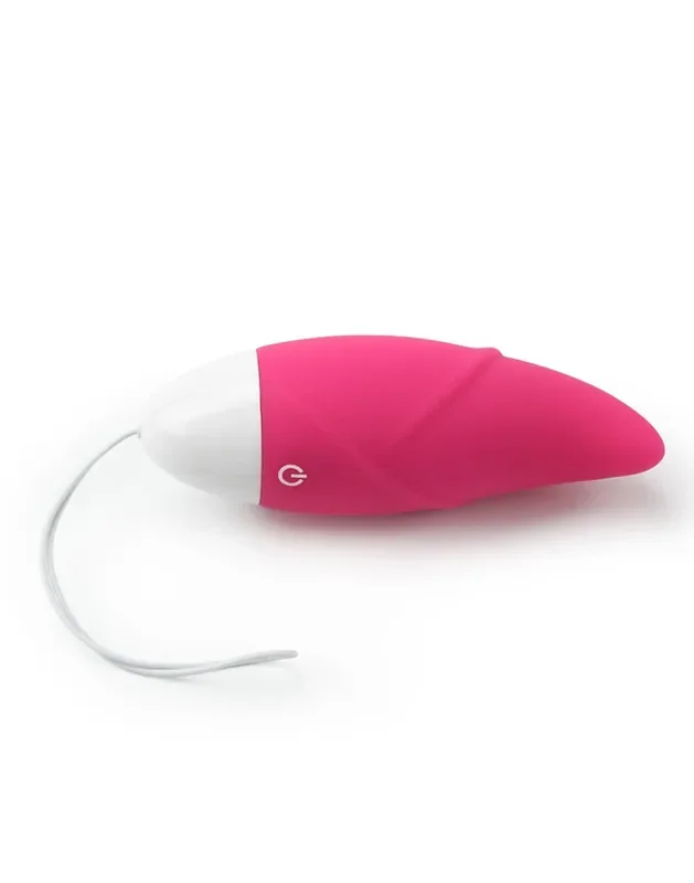 Vibro-Ei mit Fernbedienung ‘Flower‘ pink/weiß