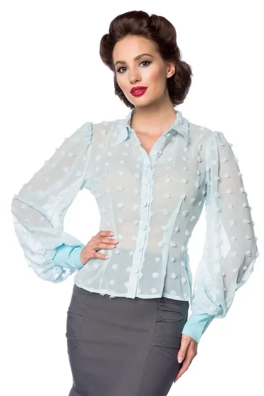 Vintage Bluse (Grösse S, Farbe Blau)