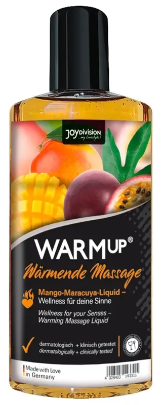 Warm-up Massageöl – Mango + Maracuja