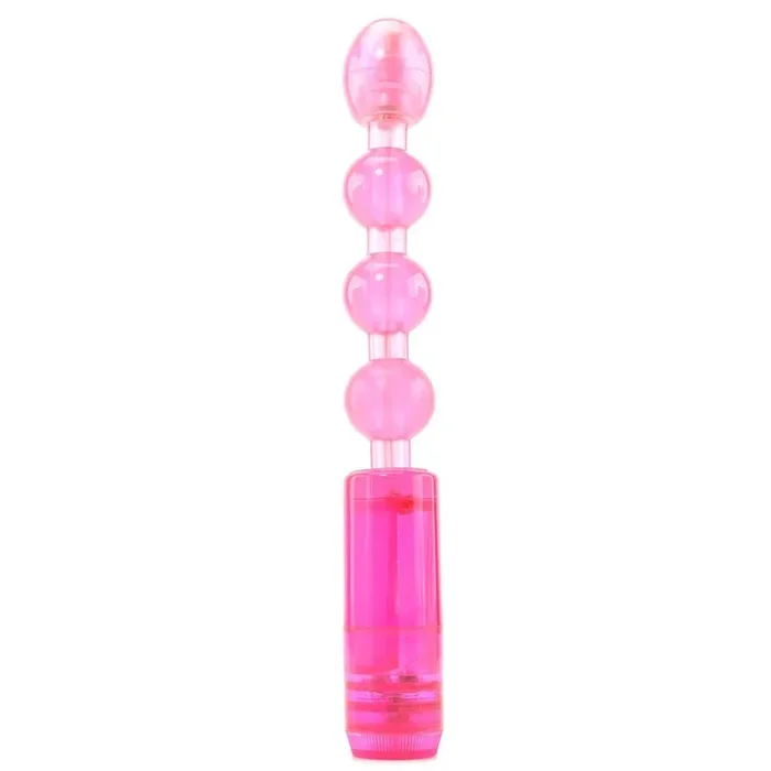 Waterproof Flexible Vibrating Anal Beads in Pink