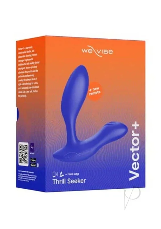 We-Vibe Vector Rechargeable Silicone Vibrating Prostate Massager with Remote Control – Royal Blue