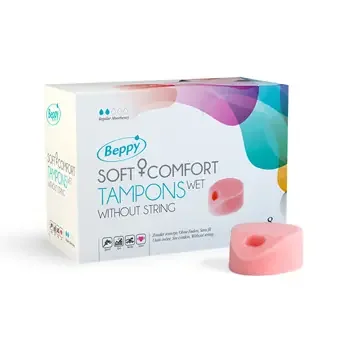 Weiche, feuchte Tampons ohne Faden