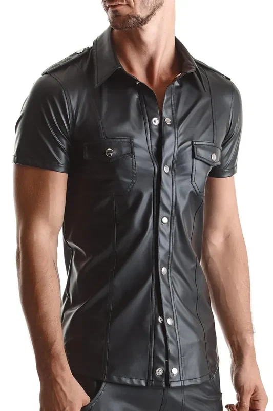 Wetlook Hemd schwarz