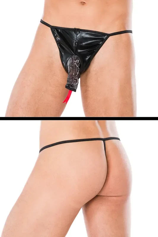 Wetlook String mit Schlagenmuster