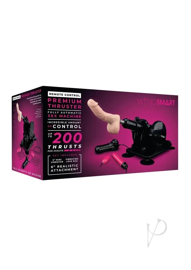 WhipSmart Remote Control Premium Thruster Fully Automatic Sex Machine – Black/Vanilla