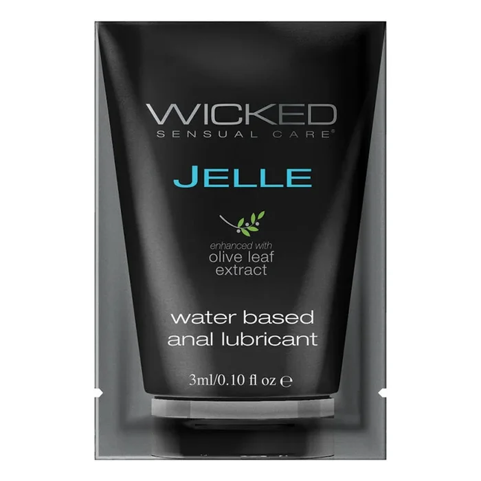 Wicked Sensual Care Jelle Water Based Anal Lubricant – .1 oz Fragrance Free