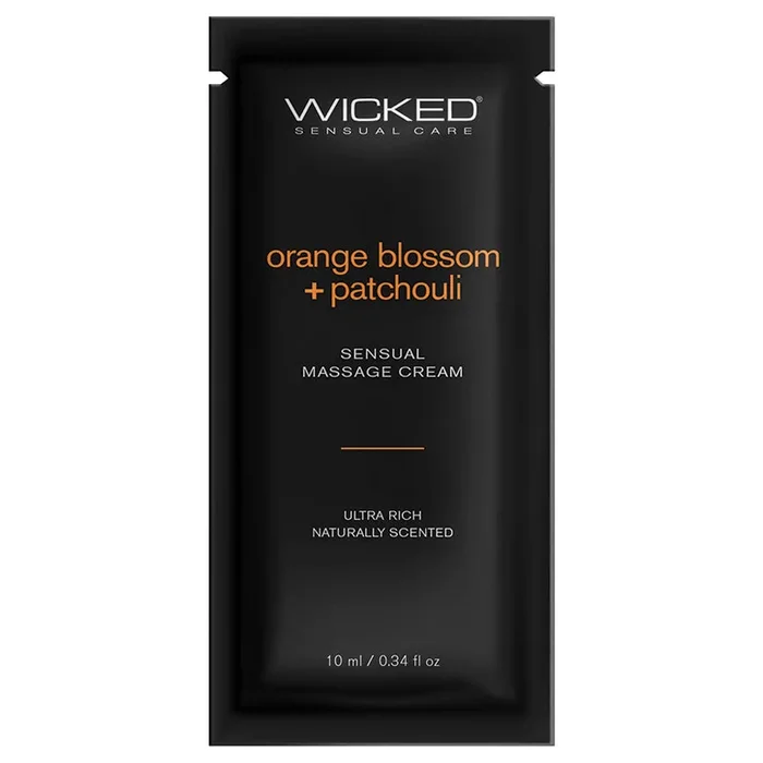 Wicked Sensual Care Orange Blossom & Patchouli Massage Cream – .34 oz