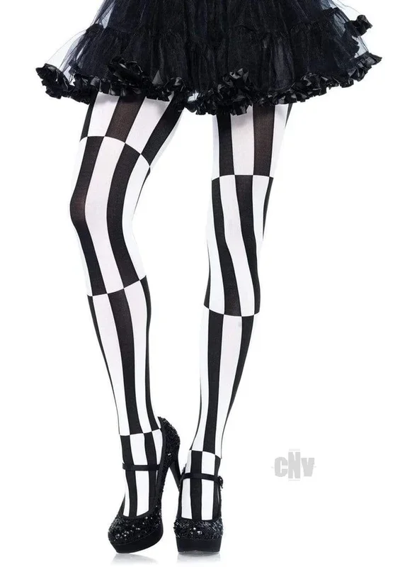 Woven Stripe Illusion 1x-2x Blk/wt(disc)