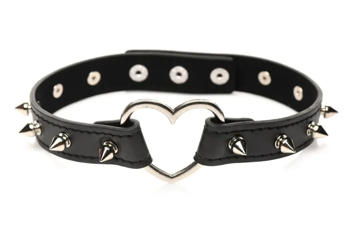 XR Brands – Spiked Heart Choker – Schwarz