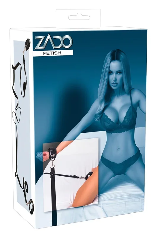 ZADO – Leder Fesselset fürs Bett (schwarz)