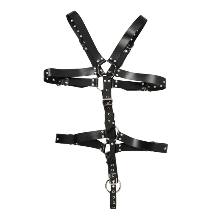ZADO – Leder Männer Körperharness Body – Schwarz (S-L)