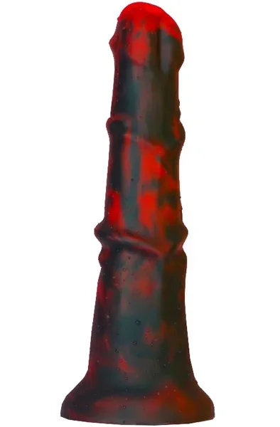 Zirg Drachendildo Schwarz-Rot 25 cm